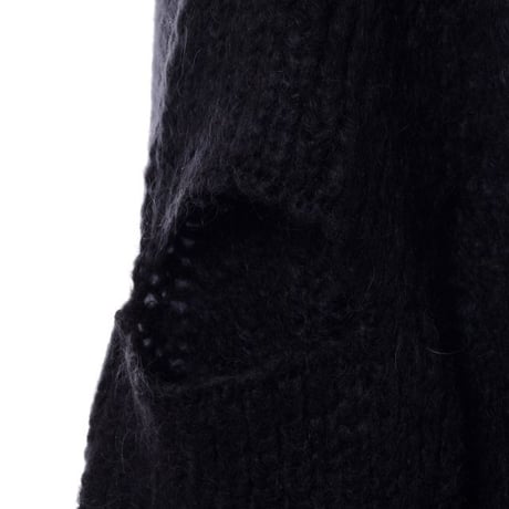 アンドゥムルメステール ann demeulemeester ビックシルエットカーディガン モヘアウール ブラック