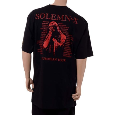 ラフシモンズ RAF SIMONS Oversized T-shirt Solemn-X コットン ブラック