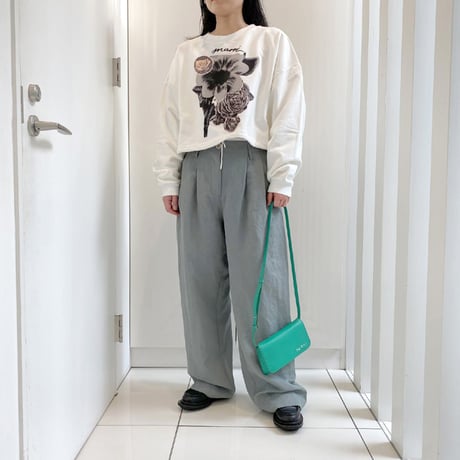マルニ Marni ショルダーレザーバッグ 牛革羊革 グリーン