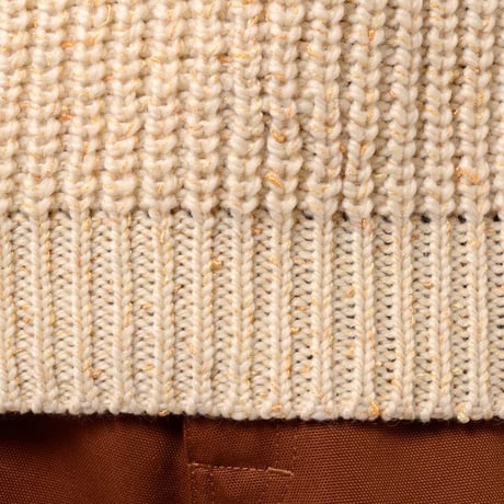 ラフシモンズ RAF SIMONS Bulky pearl ribbed roundneck sweater ウール アイボリー
