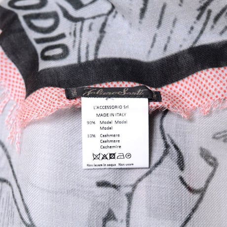 ファリエロサルティ Faliero Sarti EvaKant長方形ストール モダールカシミア コミックプリント