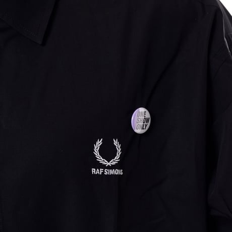 ラフシモンズ RAF SIMONS フレッドペリー FRED PERRY バックパッチオーバーサイズドシャツ コットン ブラック