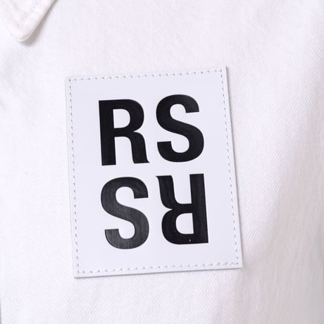 ラフシモンズ RAF SIMONS スリムフィットデニムシャツ コットン ホワイト