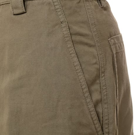 アスペジ ASPESI ハイウエストパンツ コットンリネン カーキ
