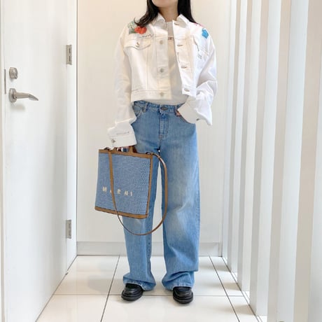 マルニ Marni ショート丈ジャケット コットンストレッチ ホワイト