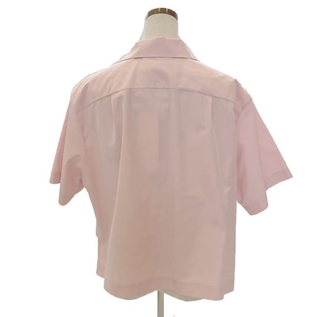 マルニ Marni 襟付きショート丈ブラウス コットン ライトピンク