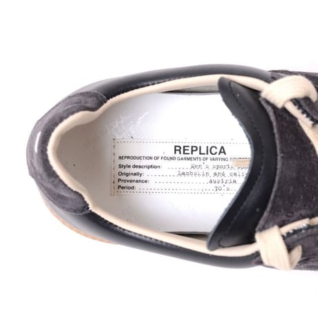 メゾン マルジェラ Maison Margiela レプリカスニーカー カーフスキンスェード ブラック
