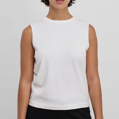 エクストリームカシミヤ extreme cashmere x n°421 player タンクトップ コットンカシミヤ オフホワイト 正規取扱