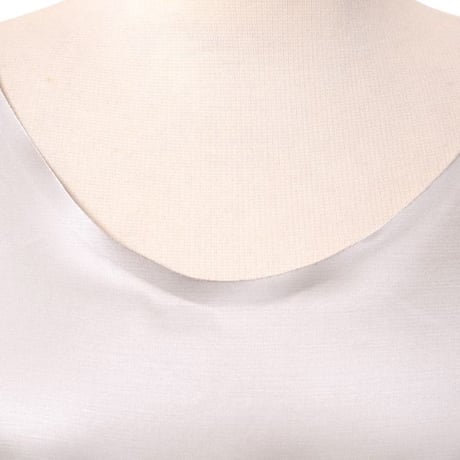 エムエムシックス メゾンマルジェラ MM6 MAISON MARGIELA Ｖネックブラウス サテン ライトグレー