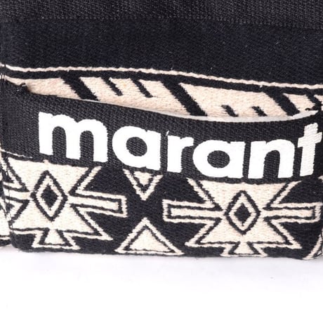 イザベルマラン ISABEL MARANT ジャガード織ポーチ コットン ブラック