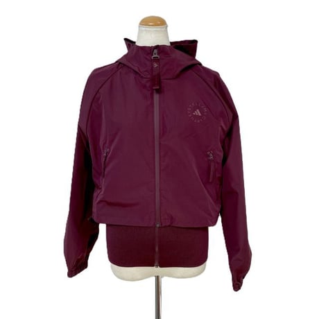 ステラマッカートニー stella mccartney アディダス adidas フード付きトラックジャケット ポリエステル バーガンディ 正規取扱