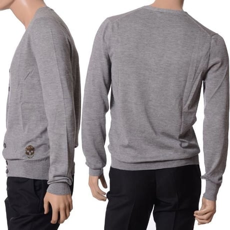 アレキサンダーマックイーン Alexander McQueen カーディガン カシミヤ グレー