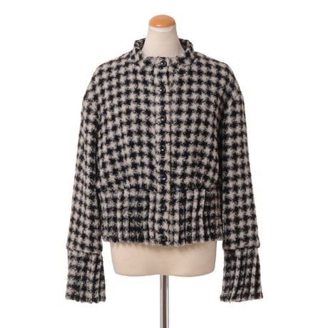 ロシャス ROCHAS 変形ジャケット ツィード チェック