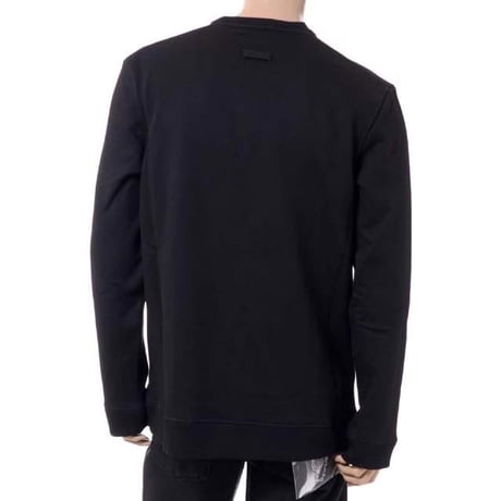 ラフシモンズ RAF SIMONS クルーネックスウェットトレーナー コットン ブラック