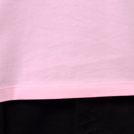 ラフシモンズ RAF SIMONS Big fit T-shirts with R print on front コットン ライトピンク