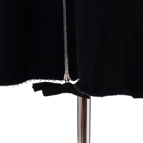 ラフシモンズ RAF SIMONS フーディードレス 裏起毛コットン ブラック