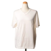 エクストリームカシミヤ extreme cashmere x cleanVネック半袖カットソー コットンカシミヤ スノー