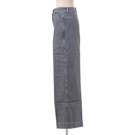 ルメール LEMAIRE ワイドジーンズ コットン ストーングレー