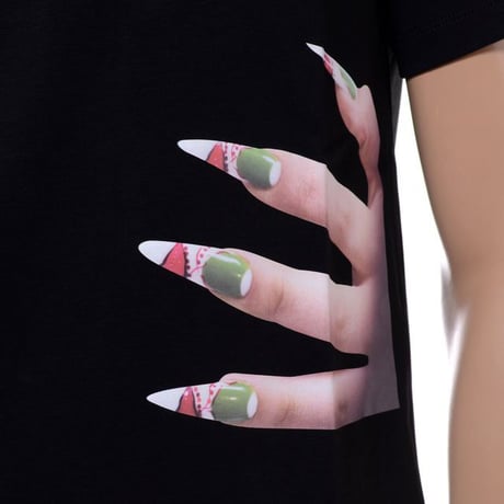 ラフシモンズ (RAF SIMONS) ARCHIVE REDUX Slim fit short sleeved T-shirt with graphic nails