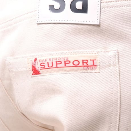 RAF SIMONS ラフシモンズ ラベルスリムフィットジーンズ コットン エクリュ