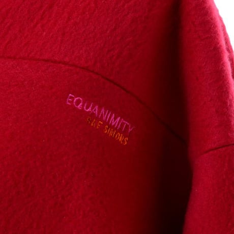 ラフシモンズ RAF SIMONS 襟付きワイドトップス 圧縮カシミア一枚仕立て フーシャ