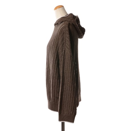 ブルネロクチネリ Brunello Cucinelli フード付きセーター コットン ブラウン