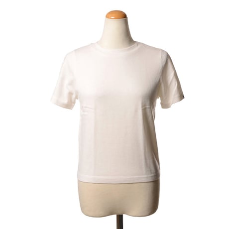 エクストリームカシミヤ extreme cashmere x tina半袖Tシャツ コットンカシミヤ スノー