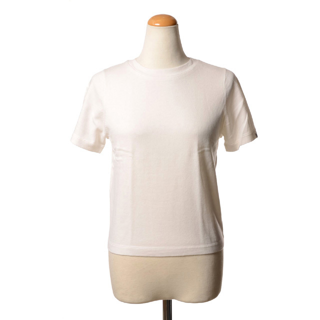 美品 エクストリームカシミヤ tina カシミヤT ホワイト 半袖 Tシャツ レディース 美品 エクストリームカシミヤ tina カシミヤT ホワイト