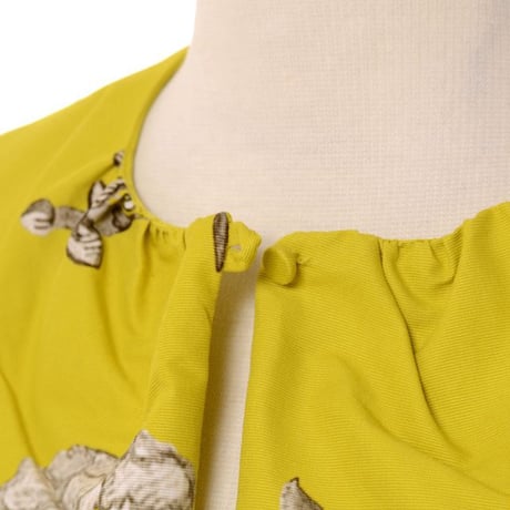 アーデム ERDEM エレオノラドレス コットン イエロー