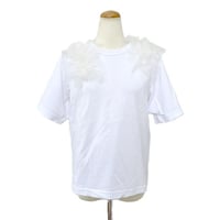 レキサミ rekisami チュール付きTシャツ コットン ホワイト 正規取扱