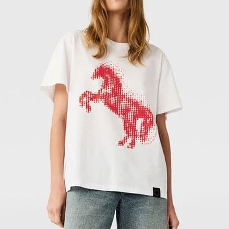 ステラマッカートニー stella mccartney ホースグラフィックTシャツ コットン ホワイト 正規取扱
