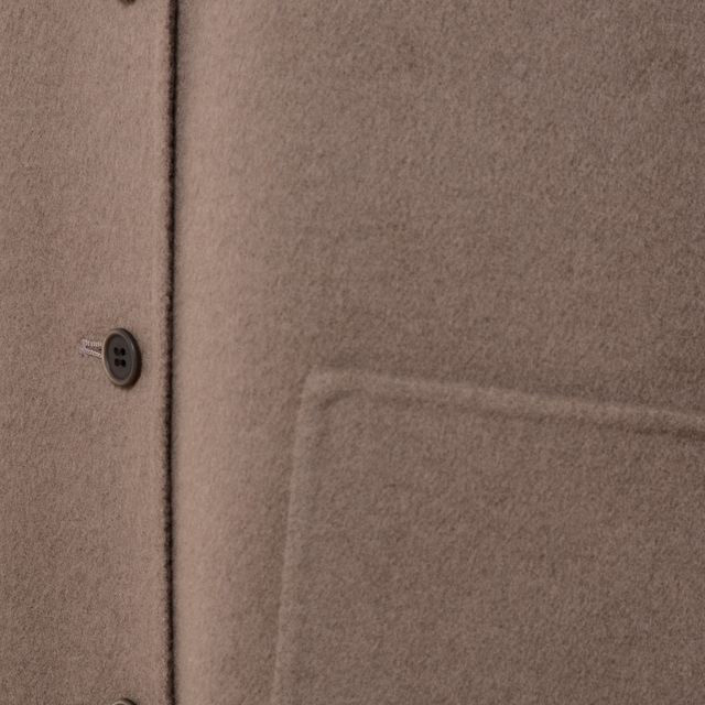 テン ten. リバーシブルロングベスト 一枚仕立て トープブラウン