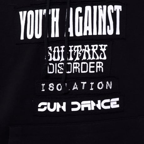 ラフシモンズ RAF SIMONS レギュラーフィットフーディ・パーカー コットン ブラック