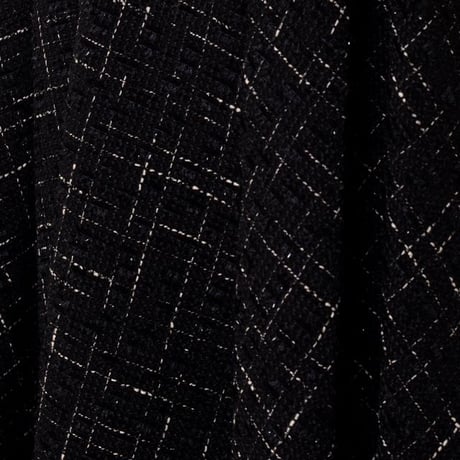 ロシャス ROCHAS ボリュームスカート ツイード ブラック
