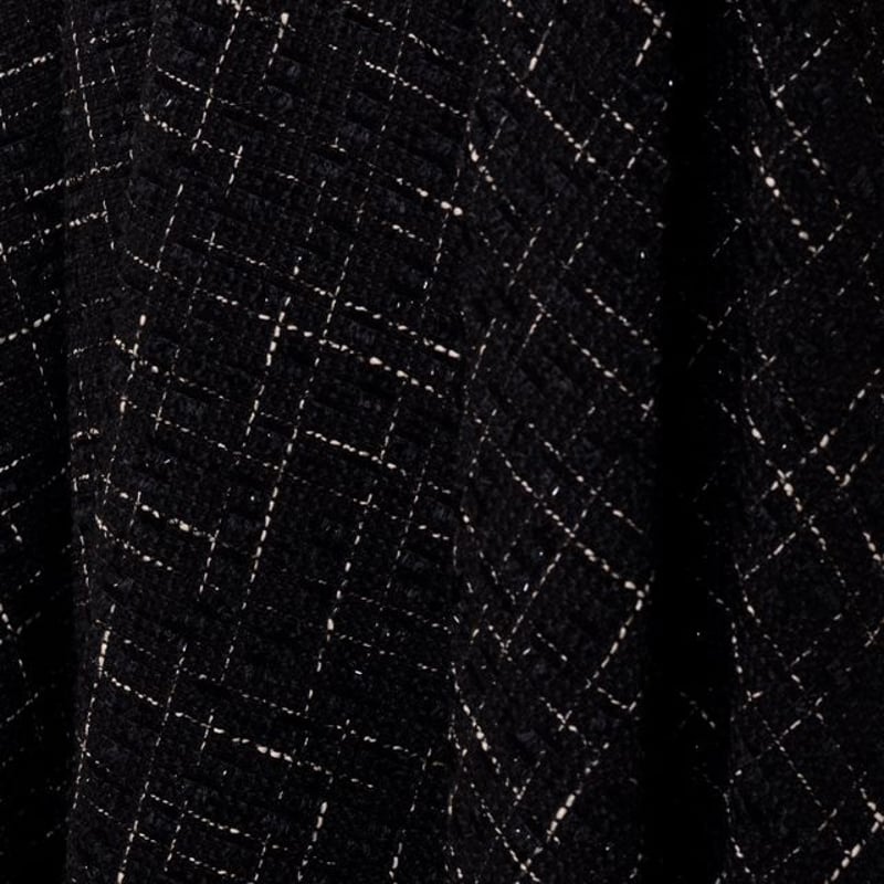 ロシャス ROCHAS ボリュームスカート ツイード ブラック | YOKOAUNTY