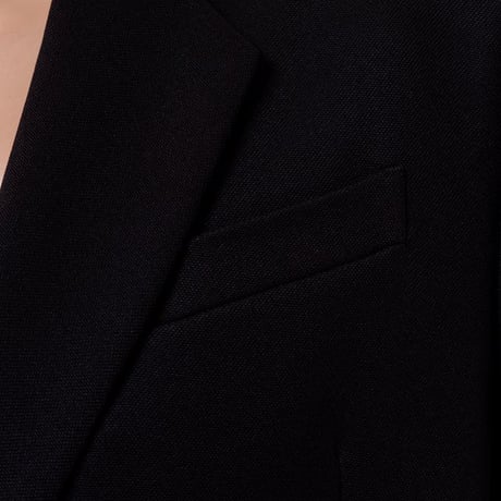 ラフシモンズ RAF SIMONS Classic doublebrested coat with uniform pockets リサイクルポリエステル ブラック