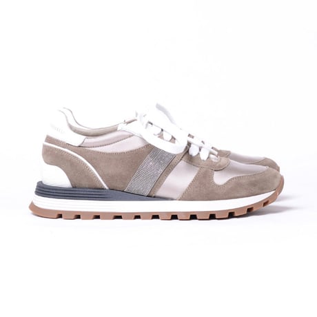 ブルネロクチネリ Brunello Cucinelli ビジュー付きスニーカー バックスキンなど トープ