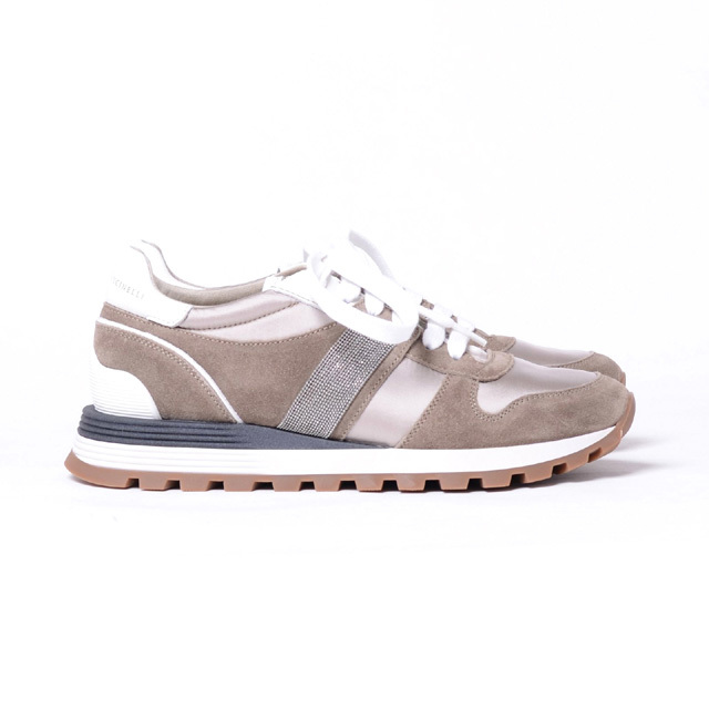 BRUNELLO CUCINELLI スニーカーホワイト　37 【美品】 Knit runners for Man in Buff | Brunello Cucinelli