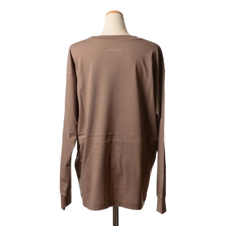 エムエムシックス メゾンマルジェラ MM6 MAISON MARGIELA ナンバリングロングTシャツ コットン ライトブラウン