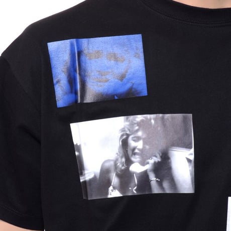 RAF SIMONS ラフシモンズ 6ピクチャーズプリントビッグフィットTシャツ コットン ブラック