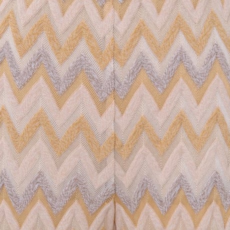 ミッソーニ Missoni 織柄パンツ コットンニット ベージュイエロー