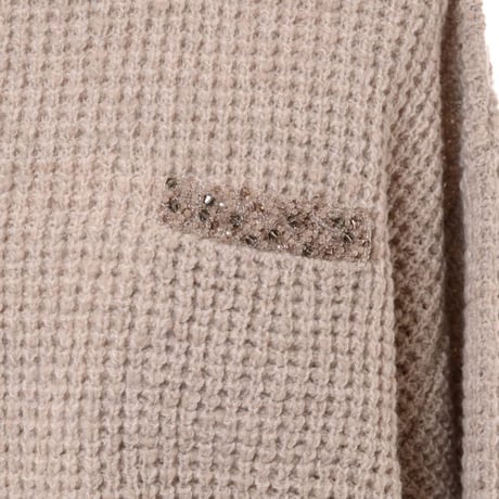 ブルネロクチネリ Brunello Cucinelli ワッフルセーター ウールカシミア ミルクティ