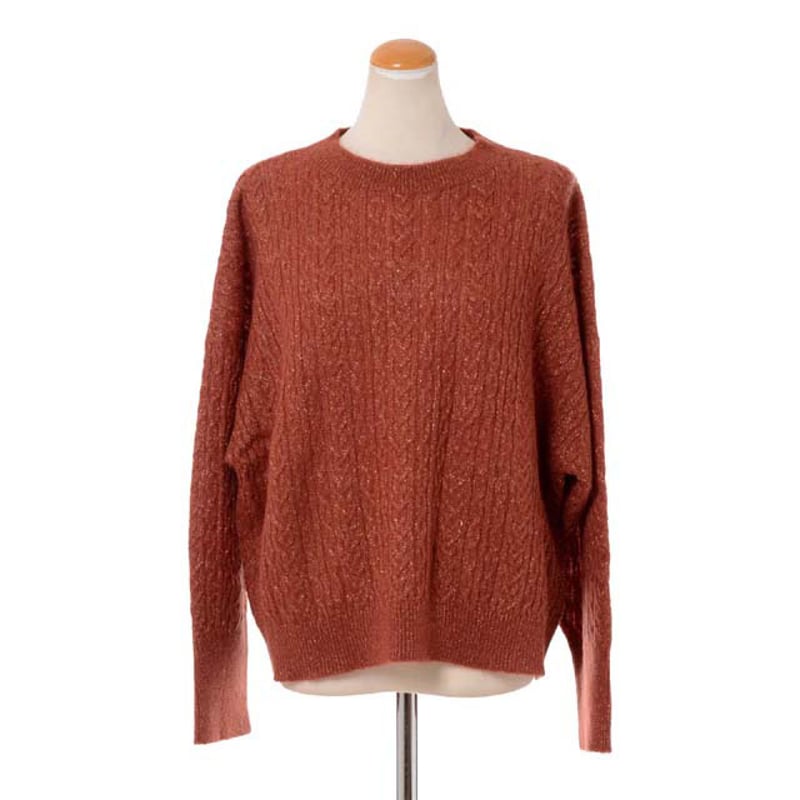 ブルネロクチネリ Brunello Cucinelli ラメ糸ケーブルニット