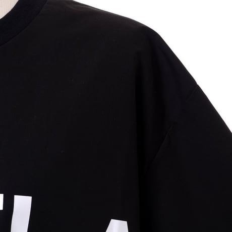 エムエムシックス メゾンマルジェラ MM6 MAISON MARGIELA 丸襟半袖シャツ コットン ブラック