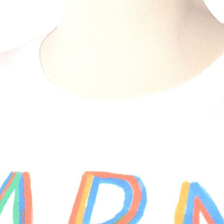 マルニ Marni bar ポストカードプリントTシャツ コットン ホワイト 正規取扱