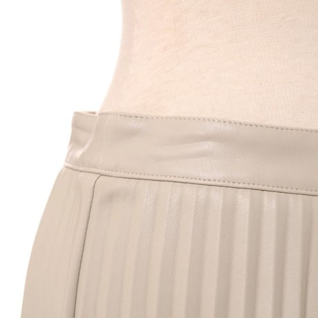 プロエンザスクーラー Proenza Schouler プリーツスカート フェイクレザー ライトグレー