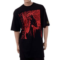 ラフシモンズ RAF SIMONS Oversized T-shirt Solemn-X コットン ブラック