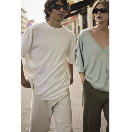 エクストリームカシミヤ extreme cashmere x rik半袖Tシャツ コットンカシミヤ アーミー 正規取扱