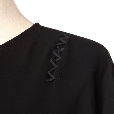 マルニ Marni 長袖ステッチ入りワンピース ジャージー ブラック