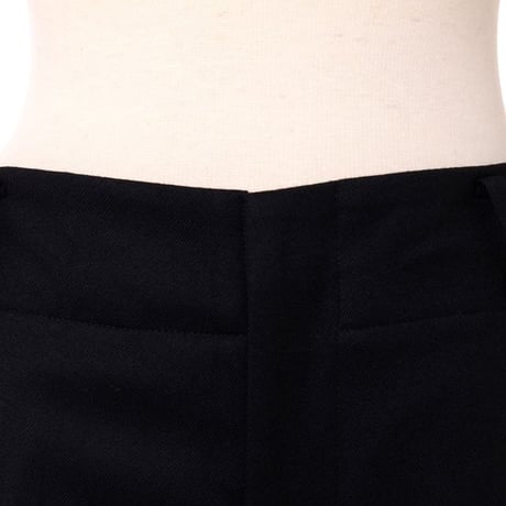 スタジオヨコ Studio yoCo フレアーシルエットパンツ ウールストレッチ ブラック